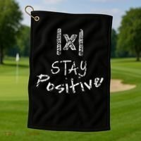 Funny Math Stay Positive Absolute Value Mathematics Algebra Golf Towel thumb 1