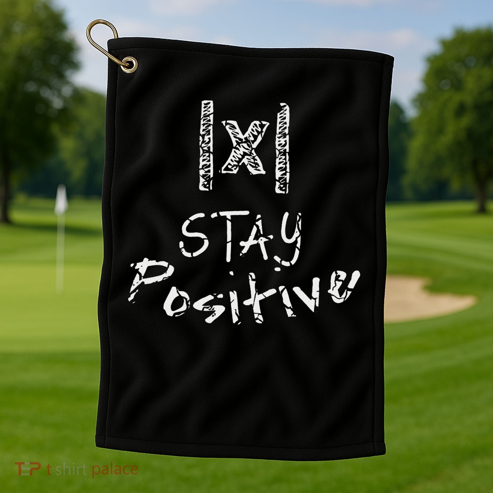 Funny Math Stay Positive Absolute Value Mathematics Algebra Golf Towel