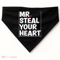 Funny Mr Steal Your Heart Valentines Day USA-Made Doggie Bandana thumb 0