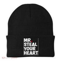 Funny Mr Steal Your Heart Valentines Day Beanie thumb 0