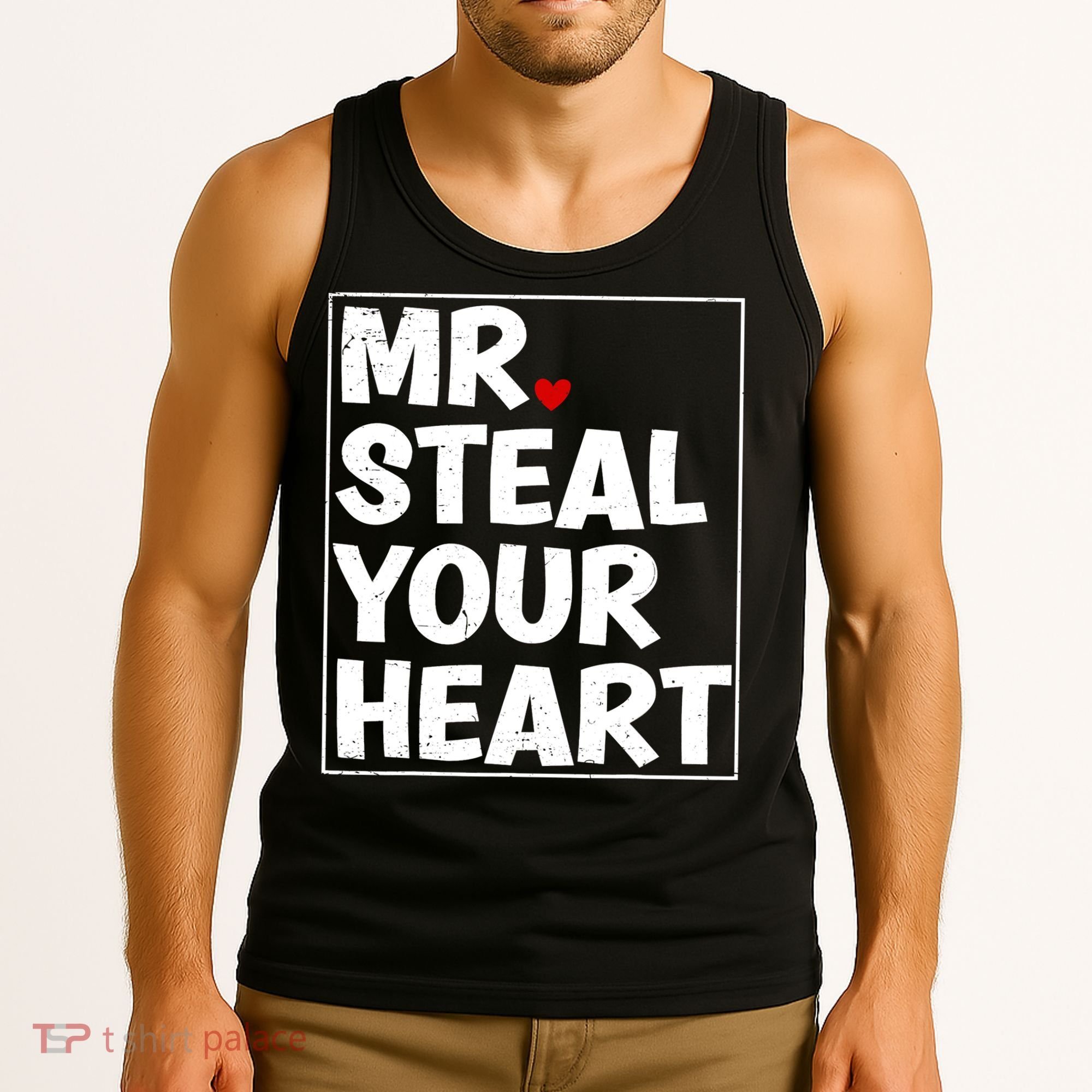 Funny Mr Steal Your Heart Valentines Day Tank Top