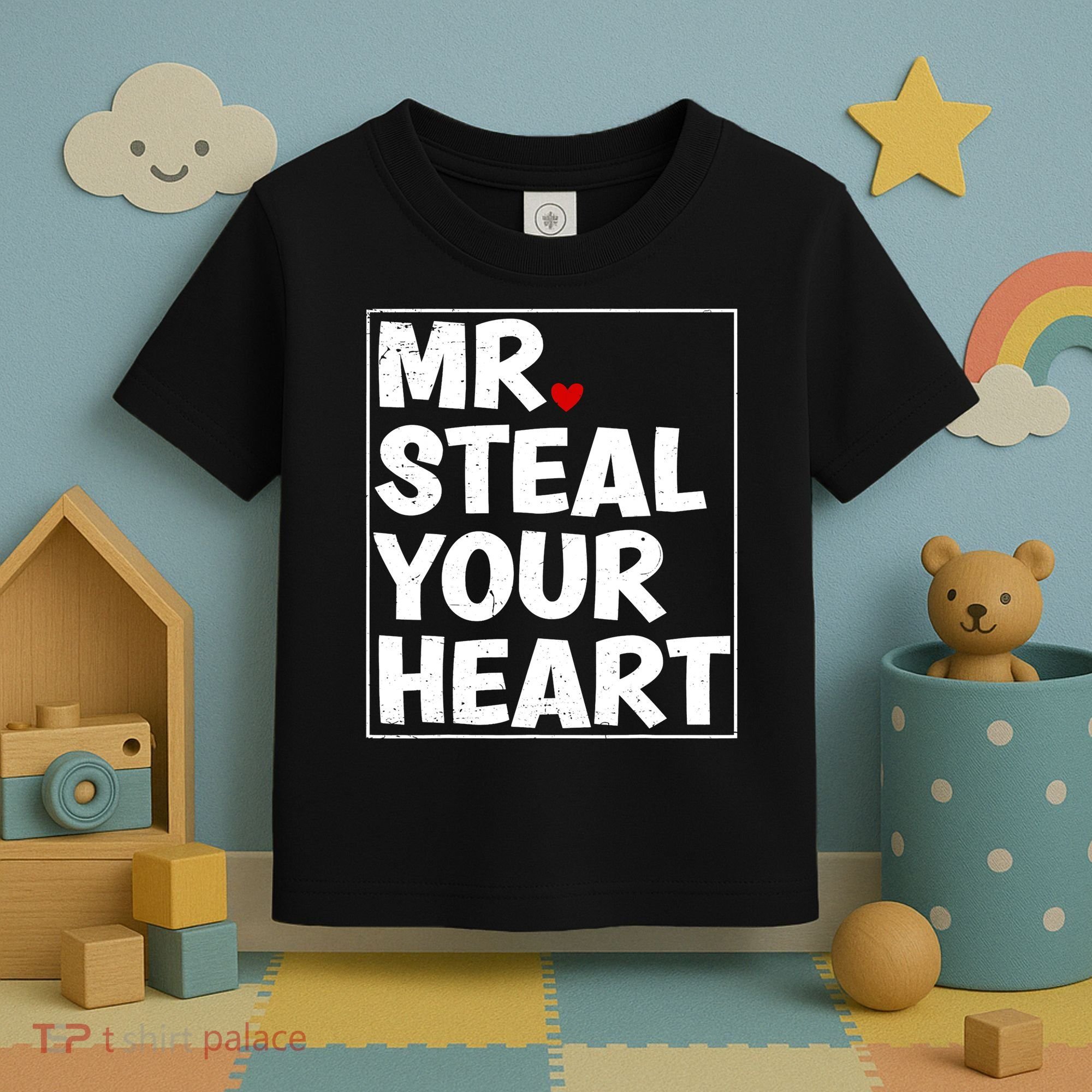 Funny Mr Steal Your Heart Valentines Day Toddler T-Shirt