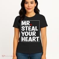 Funny Mr Steal Your Heart Valentines Day Women's T-Shirt thumb 4