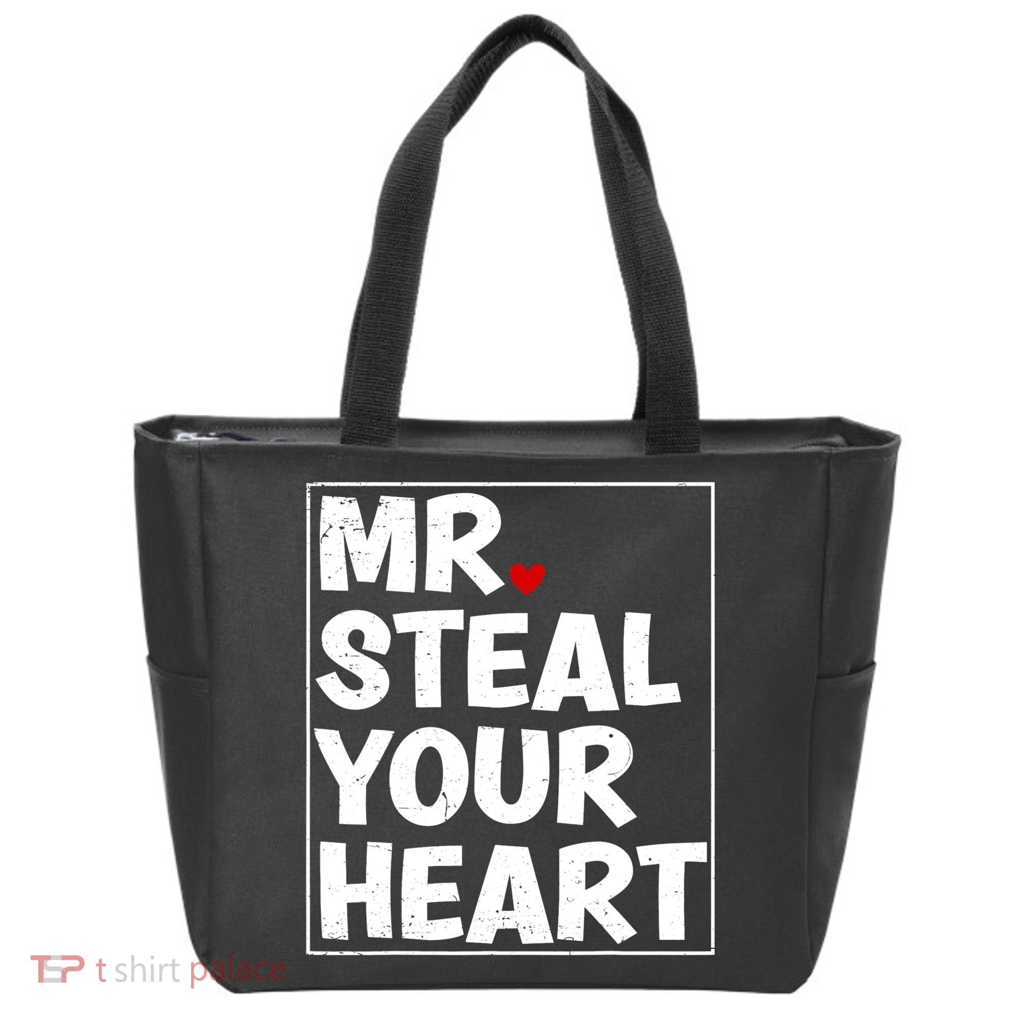 Funny Mr Steal Your Heart Valentines Day Tote Bag