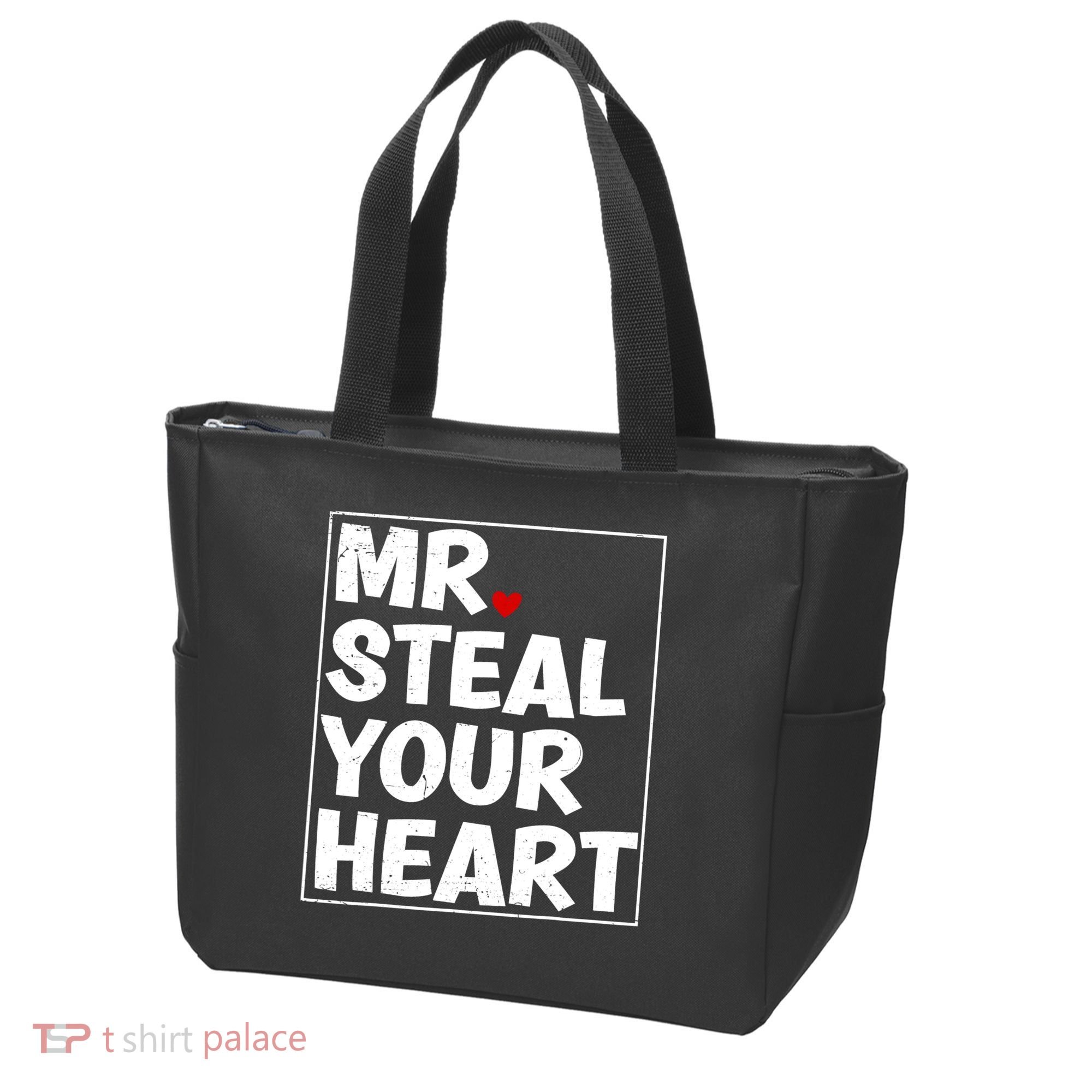 Funny Mr Steal Your Heart Valentines Day Tote Bag