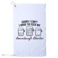 Funny Mama Sorry I CanT I Have To Feed My Sourdough Starter Golf Towel thumb 0