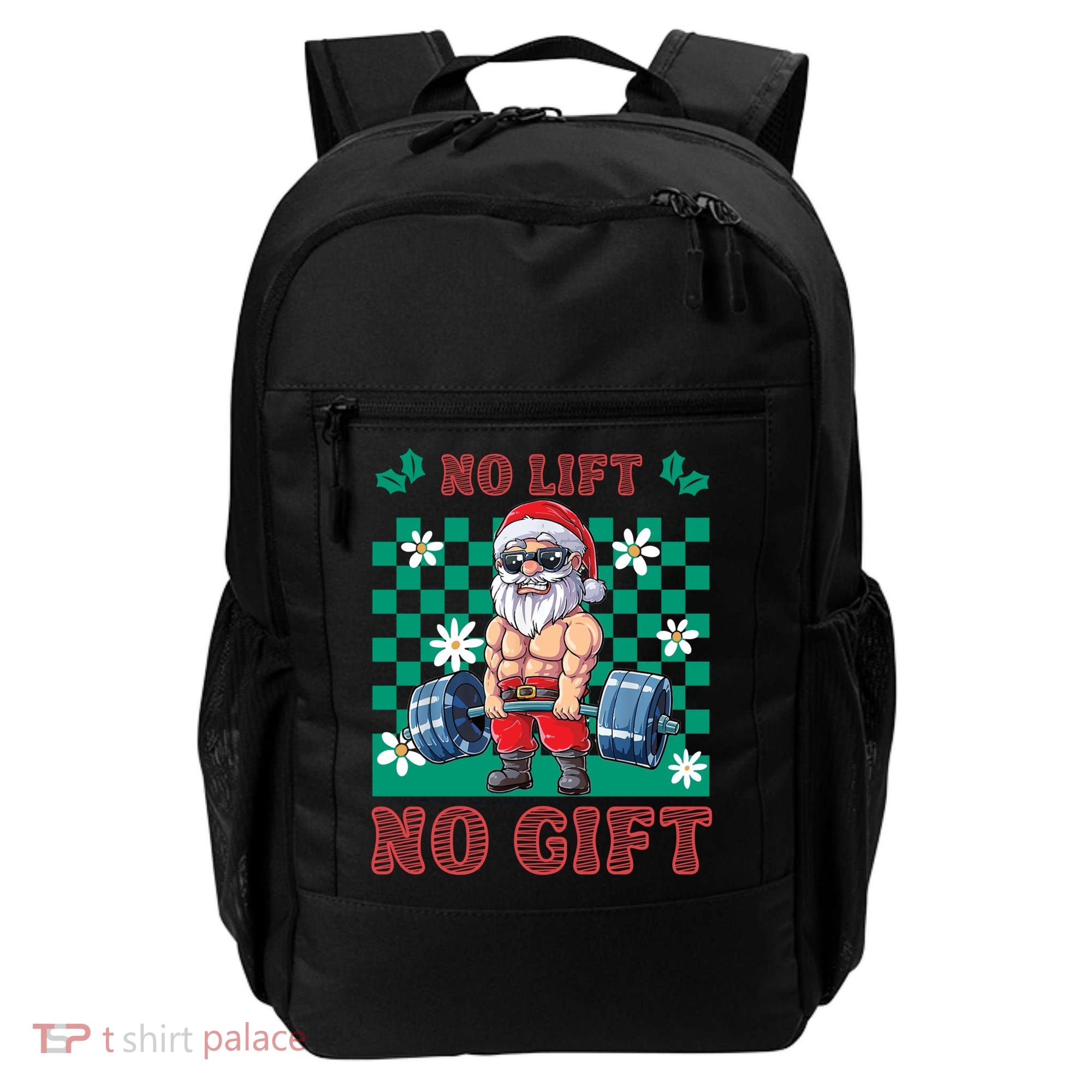 Funny Muscle Santa Lifting Christmas Ugly Christmas Gift Backpack