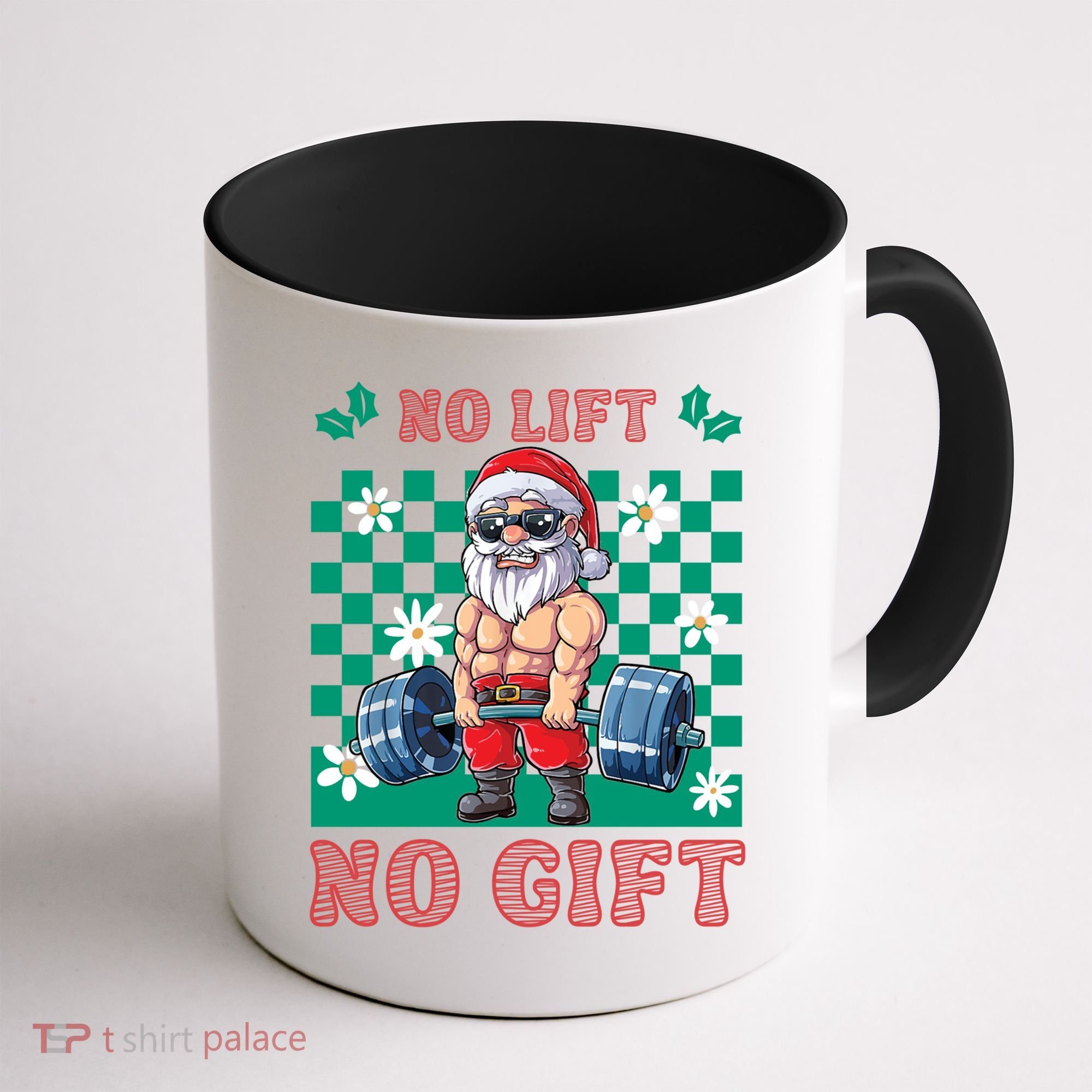 Funny Muscle Santa Lifting Christmas Ugly Christmas Gift Coffee Mug
