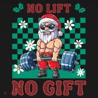 Funny Muscle Santa Lifting Christmas Ugly Christmas Gift Ornament thumb 1