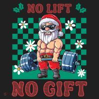 Funny Muscle Santa Lifting Christmas Ugly Christmas Gift Hat thumb 2