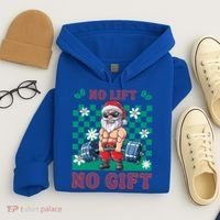 Funny Muscle Santa Lifting Christmas Ugly Christmas Gift Hoodie thumb 4