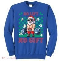 Funny Muscle Santa Lifting Christmas Ugly Christmas Gift Sweatshirt thumb 0
