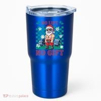Funny Muscle Santa Lifting Christmas Ugly Christmas Gift Tumbler thumb 0