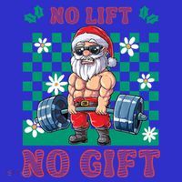 Funny Muscle Santa Lifting Christmas Ugly Christmas Gift Mousepad thumb 1