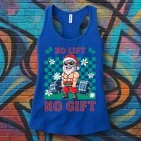 Funny Muscle Santa Lifting Christmas Ugly Christmas Gift Women's Tank Top thumb 3