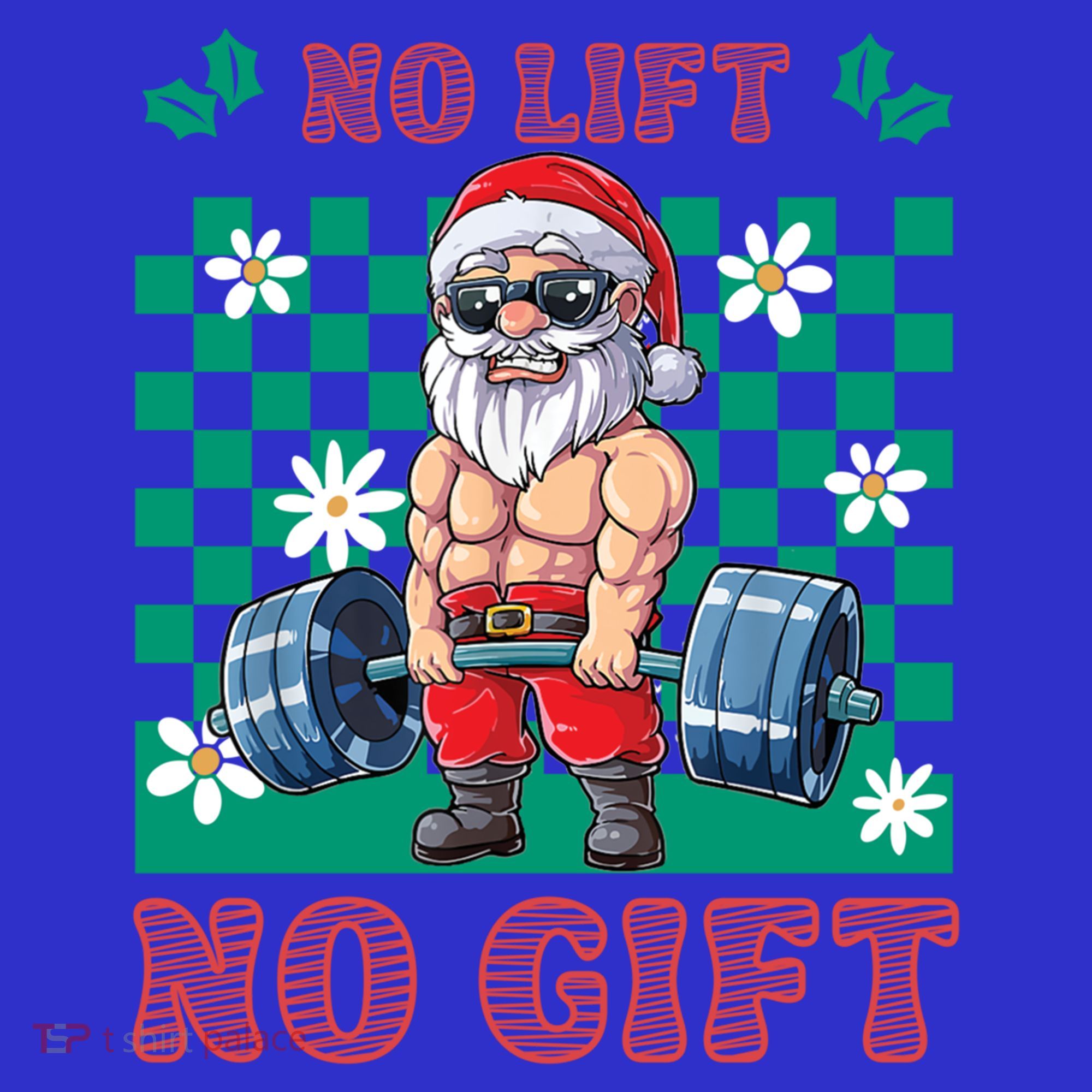 Funny Muscle Santa Lifting Christmas Ugly Christmas Gift Women's Tank Top
