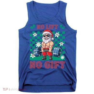 Funny Muscle Santa Lifting Christmas Ugly Christmas Gift Tank Top