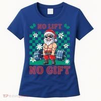 Funny Muscle Santa Lifting Christmas Ugly Christmas Gift Women's T-Shirt thumb 0