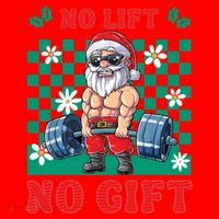Funny Muscle Santa Lifting Christmas Ugly Christmas Gift Santa Hat thumb 1