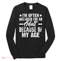 Funny Mistaken Sarcastic Saying Long Sleeve Shirt thumb 0