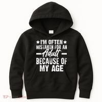Funny Mistaken Sarcastic Saying Kids Hoodie thumb 0