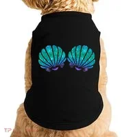 funny Mermaid Sea Shell Bra Costume Doggie Tank thumb 0