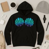 funny Mermaid Sea Shell Bra Costume Hoodie thumb 3