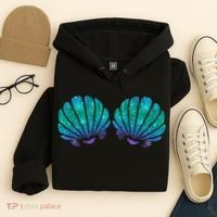 funny Mermaid Sea Shell Bra Costume Hoodie thumb 4