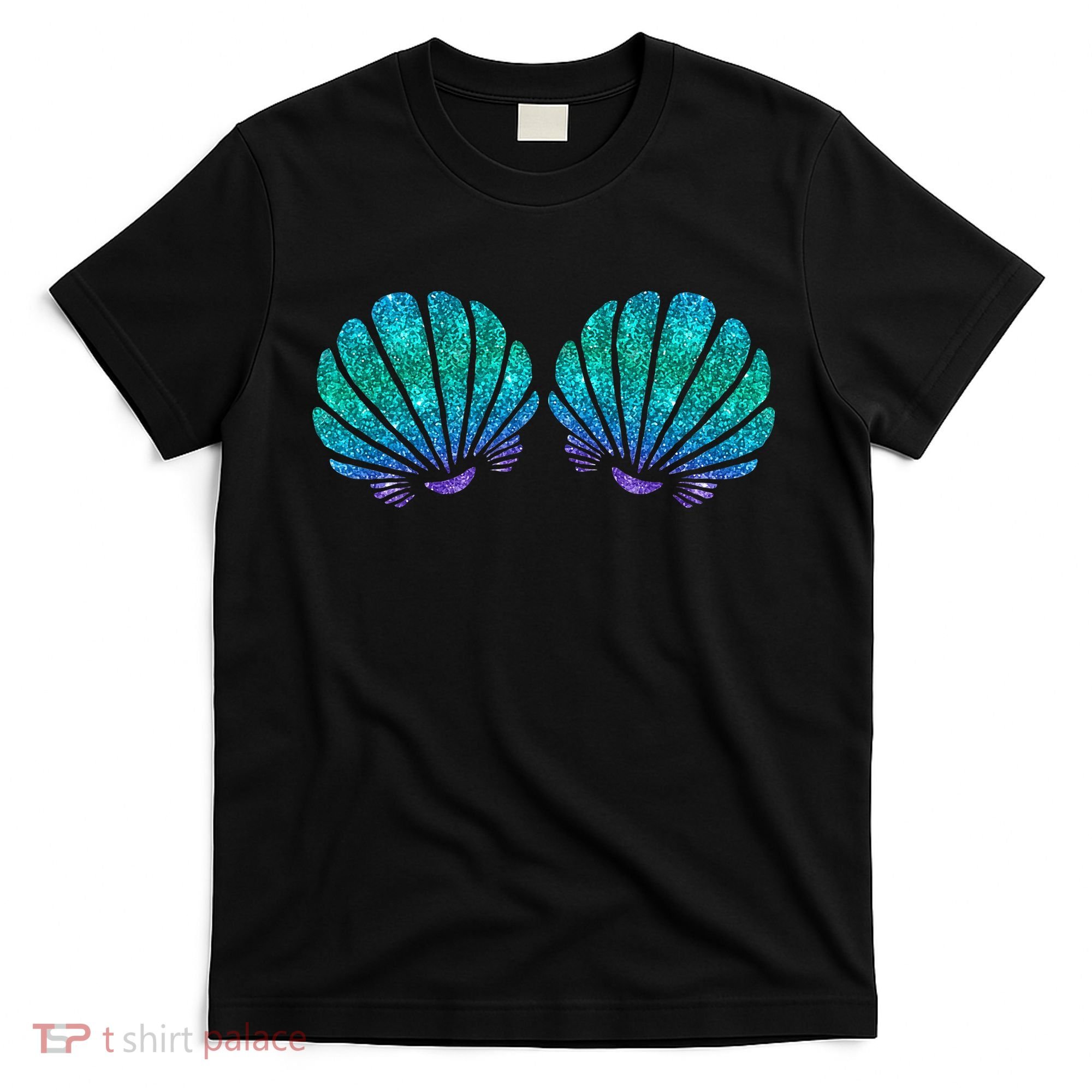 funny Mermaid Sea Shell Bra Costume T-Shirt