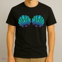 funny Mermaid Sea Shell Bra Costume T-Shirt thumb 3