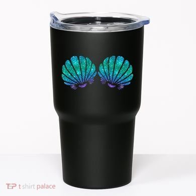 funny Mermaid Sea Shell Bra Costume Tumbler