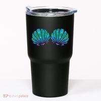 funny Mermaid Sea Shell Bra Costume Tumbler thumb 0