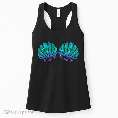 funny Mermaid Sea Shell Bra Costume Women's Tank Top