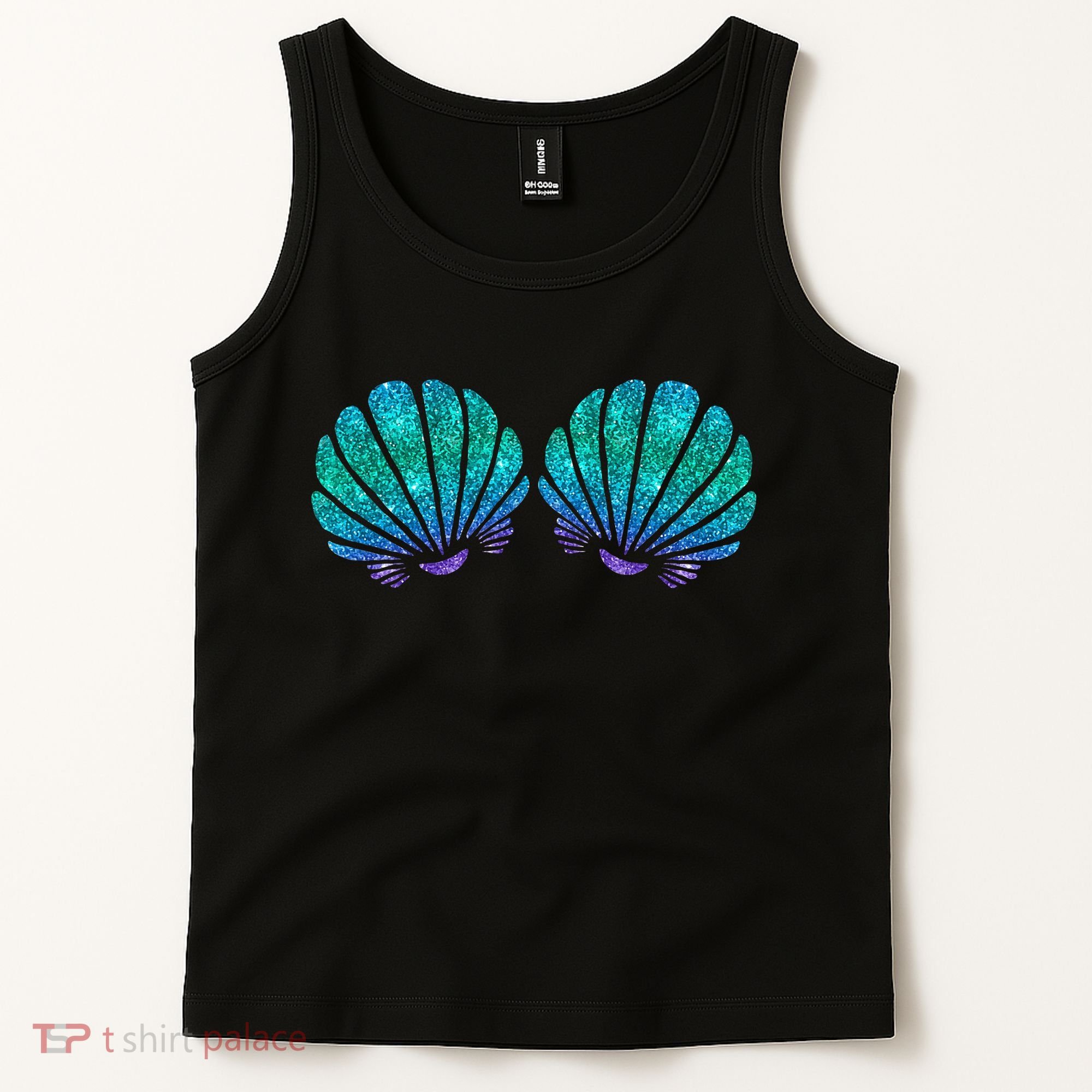 funny Mermaid Sea Shell Bra Costume Tank Top