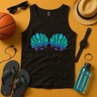 funny Mermaid Sea Shell Bra Costume Tank Top thumb 4