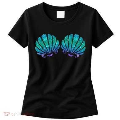 funny Mermaid Sea Shell Bra Costume Women's T-Shirt