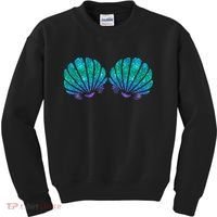 funny Mermaid Sea Shell Bra Costume Kids Sweatshirt thumb 0