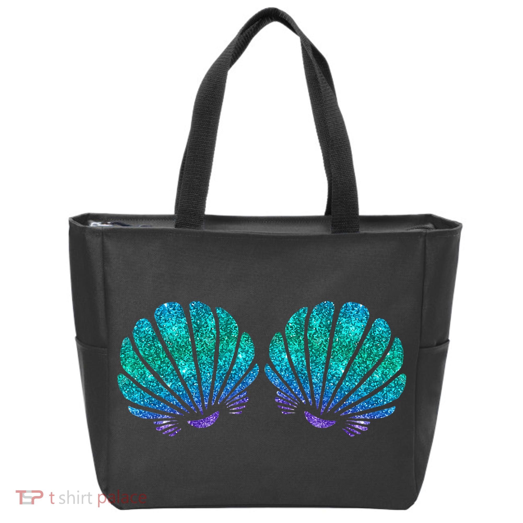 funny Mermaid Sea Shell Bra Costume Tote Bag