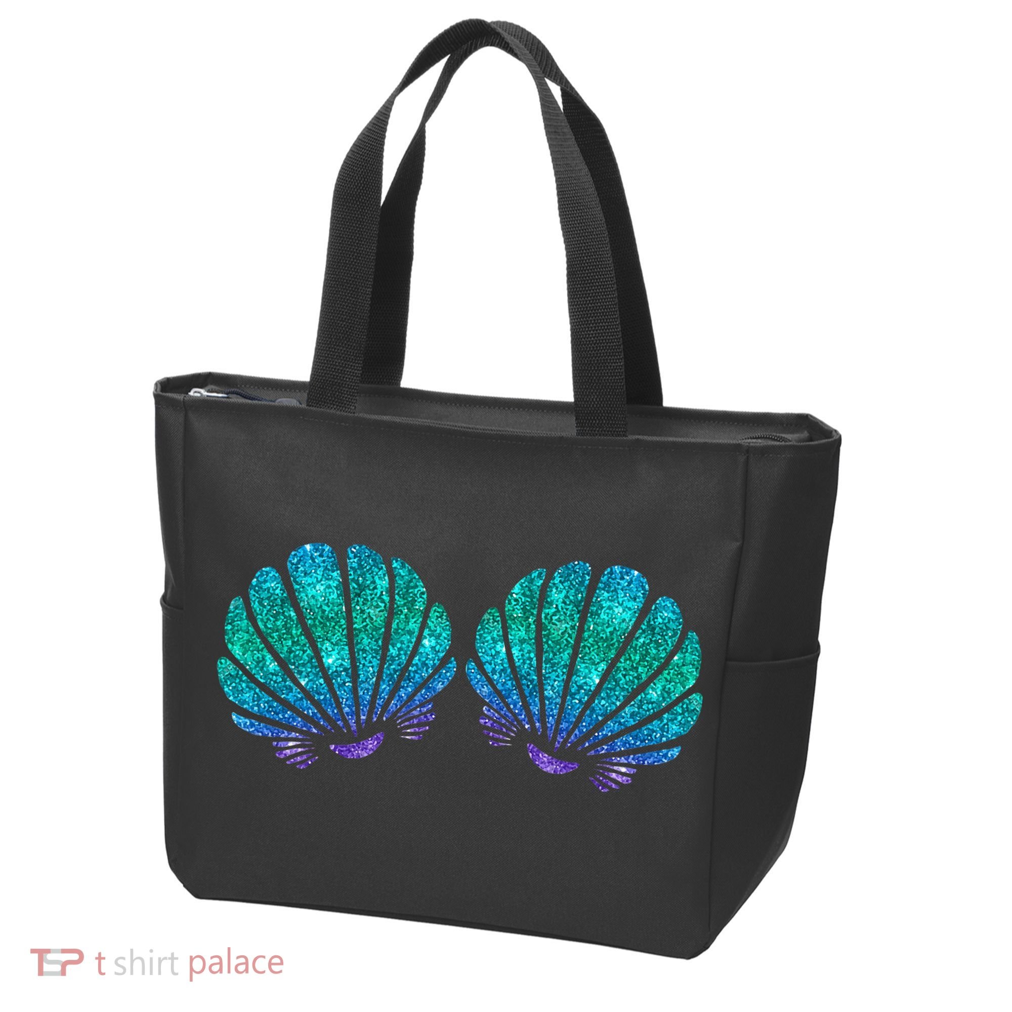 funny Mermaid Sea Shell Bra Costume Tote Bag