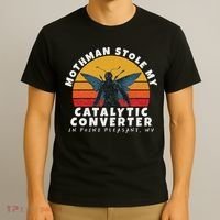 Funny Mothman Stole My Catalytic Converter Mothman Cryptid T-Shirt thumb 3