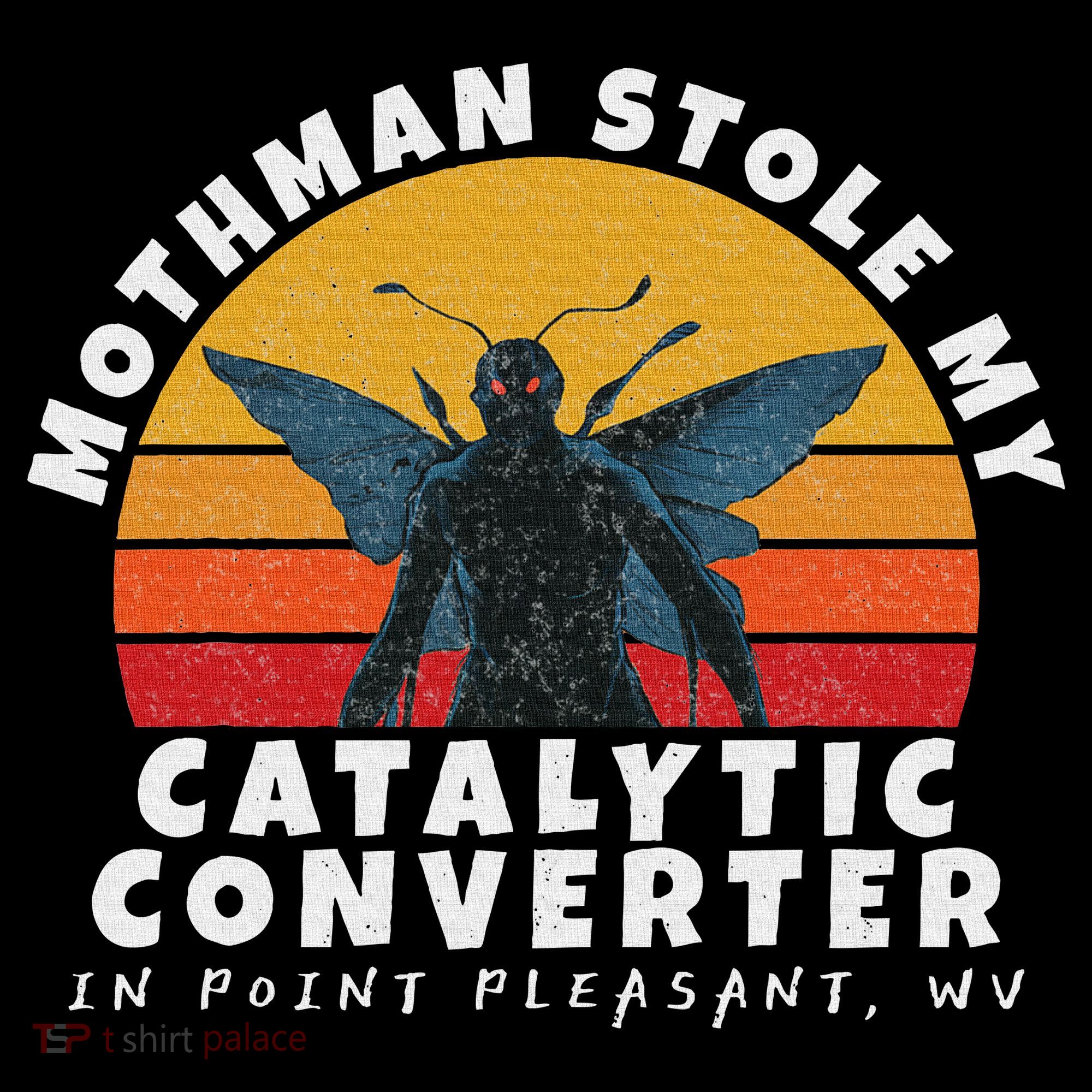 Funny Mothman Stole My Catalytic Converter Mothman Cryptid Baby Bodysuit