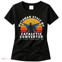 Funny Mothman Stole My Catalytic Converter Mothman Cryptid Women's T-Shirt thumb 0