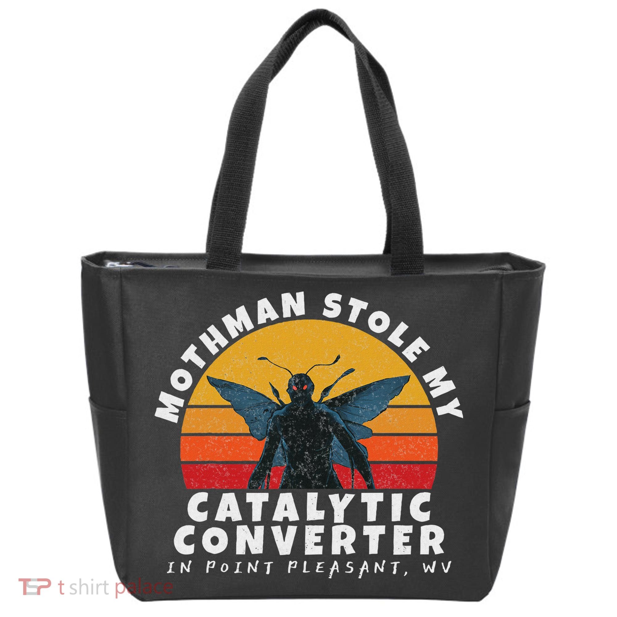 Funny Mothman Stole My Catalytic Converter Mothman Cryptid Tote Bag