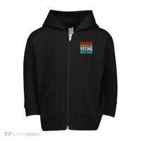 Facts Matter Science Matters Voting Matters Liberal Democrat Toddler Zip Fleece Hoodie thumb 0