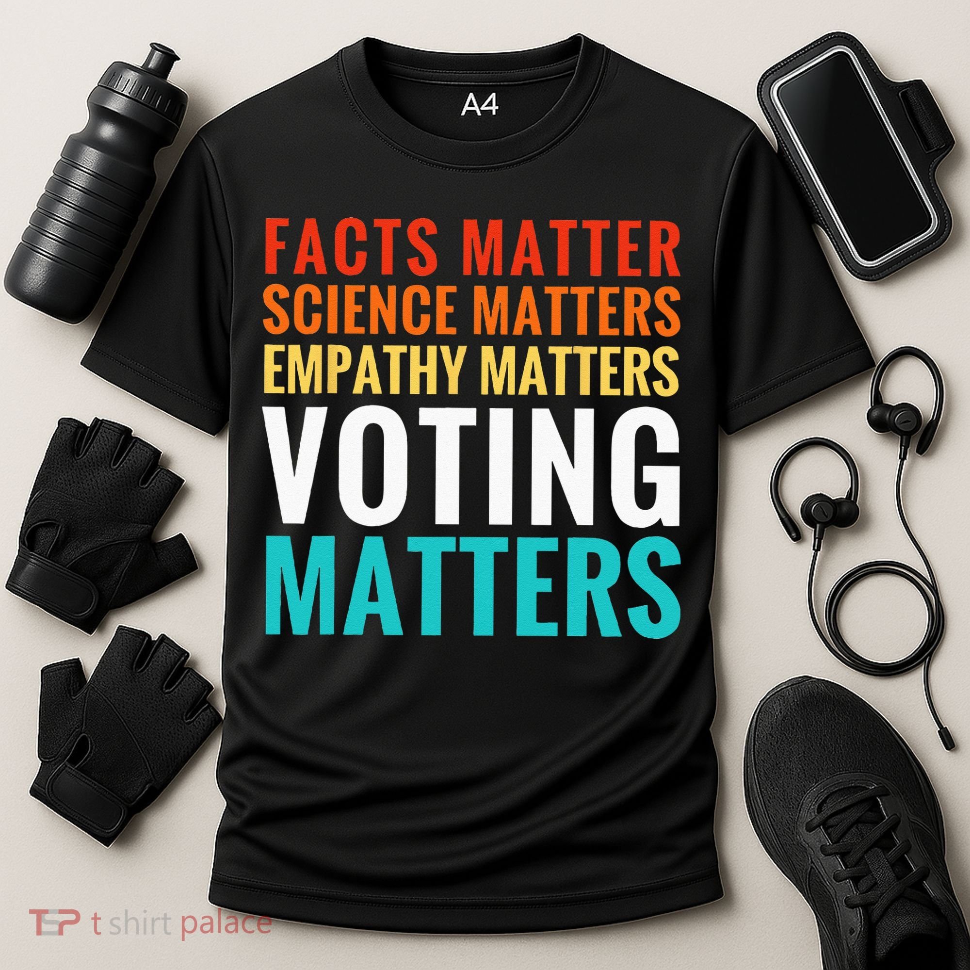 Facts Matter Science Matters Voting Matters Liberal Democrat Cooling Performance Crew T-Shirt