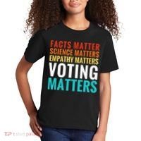 Facts Matter Science Matters Voting Matters Liberal Democrat Kids T-Shirt thumb 2