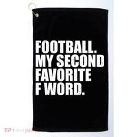 Football My Second Favorite F Word Golf Towel thumb 0