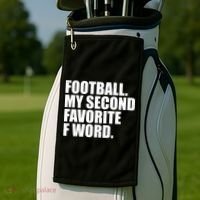 Football My Second Favorite F Word Golf Towel thumb 2