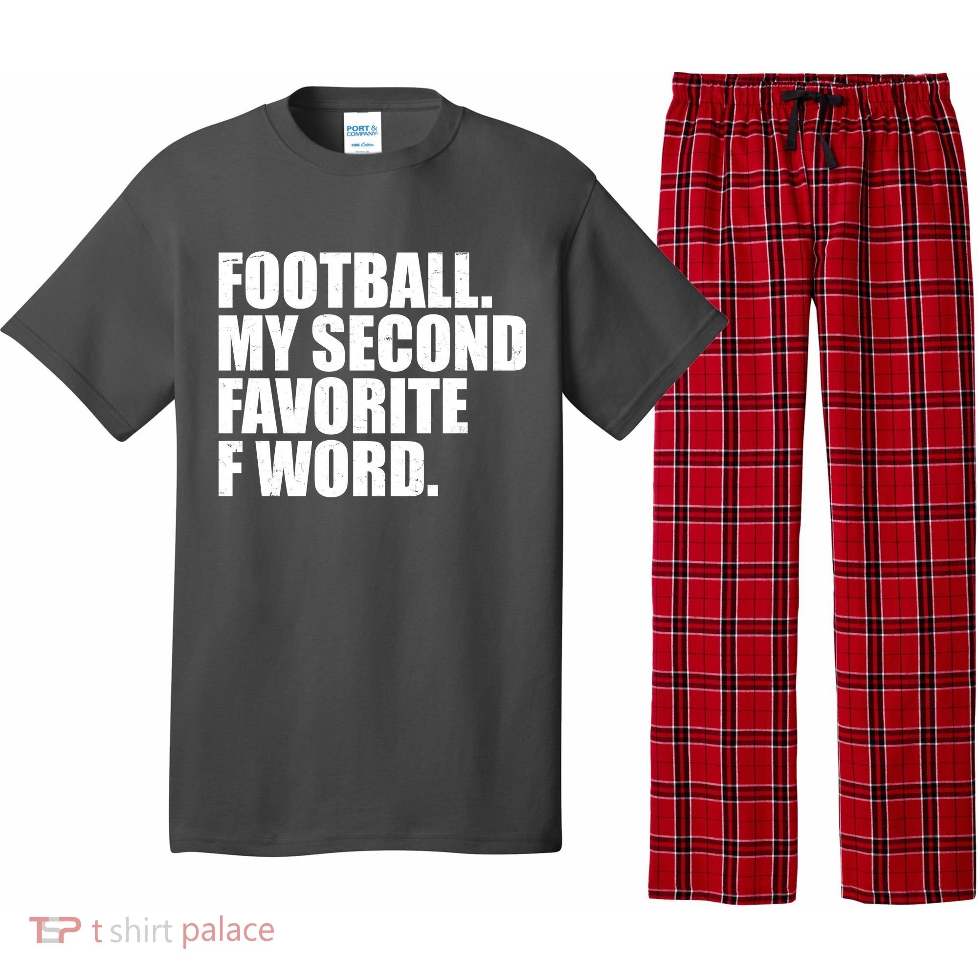 Football My Second Favorite F Word Pajama Set