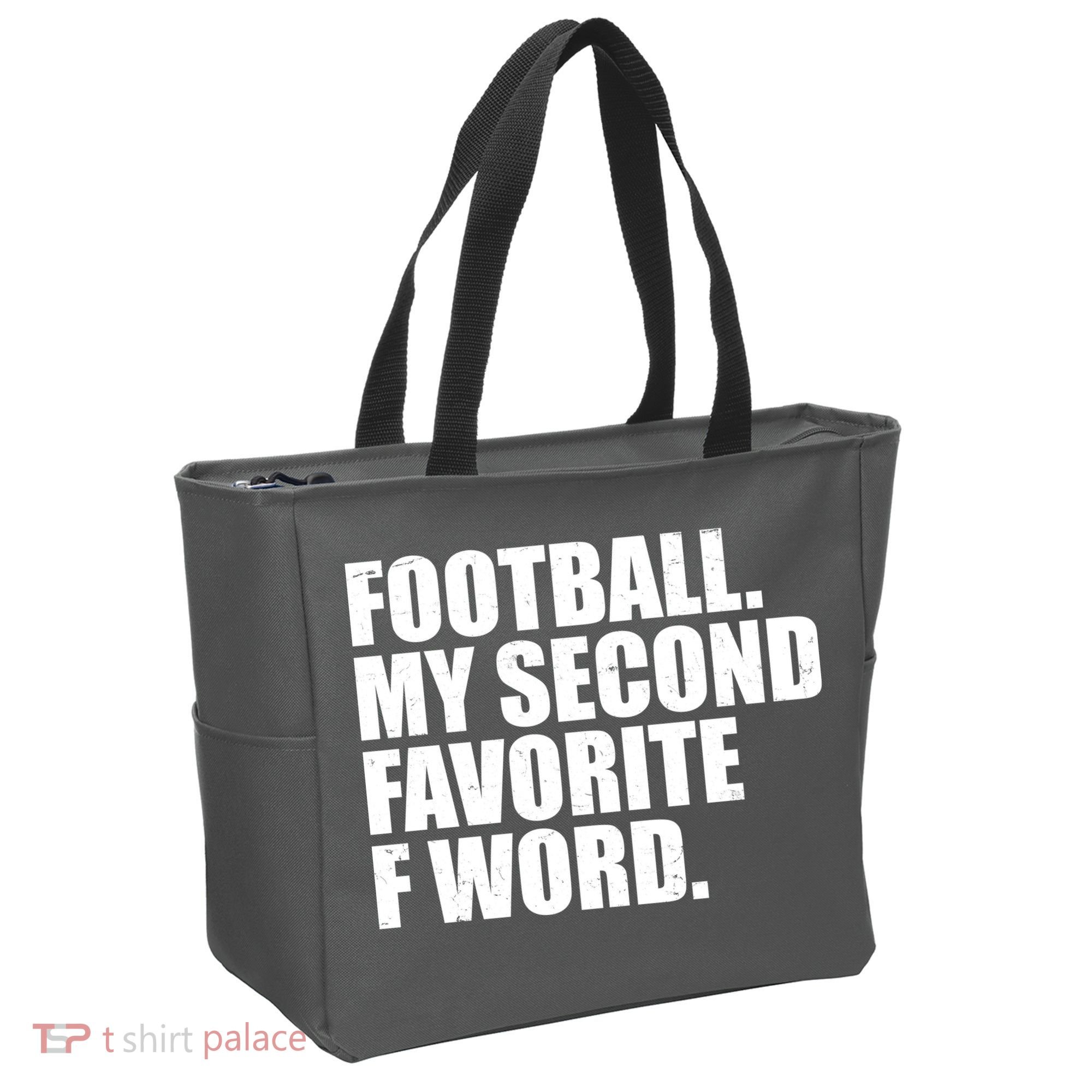 Football My Second Favorite F Word Tote Bag